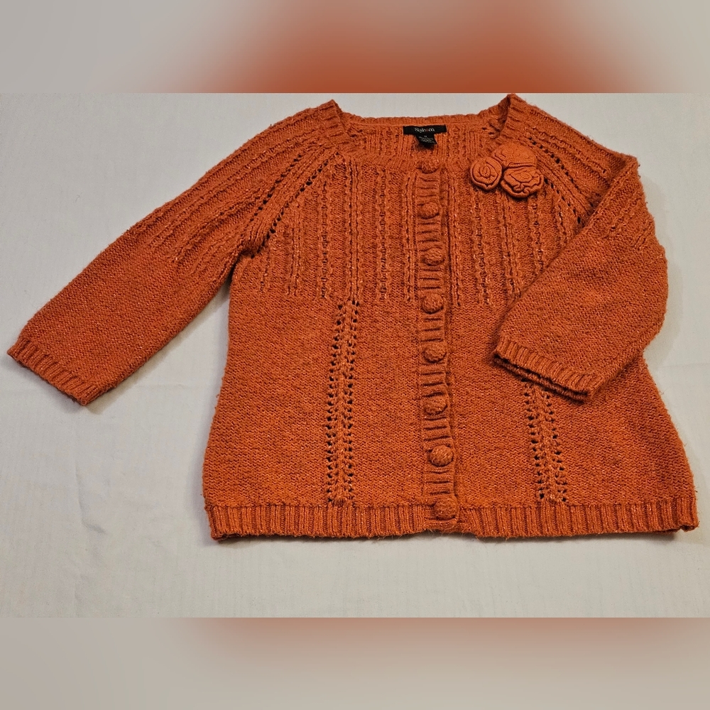 Style&Co Vintage Orange Sweater - Picture 2 of 7